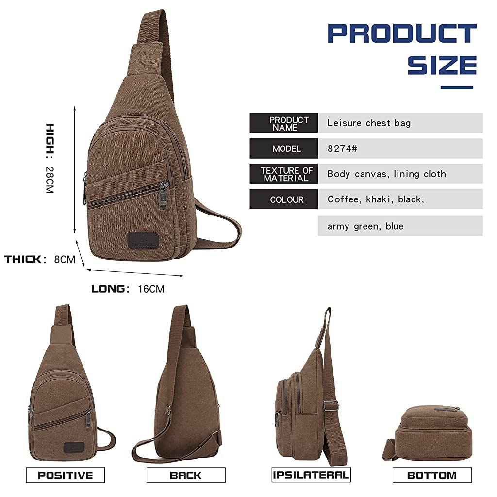 GUSTAVE Cross Body Bag for Men Women with Adjustable Strap Anti-Scratch Shoulder Bag Large Crossbody Bag for Commuting, Travel, Outdoor Activities, Cycling(Khaki) GUSTAVE Cross Body Bag for Men Women with Adjustable Strap Anti-Scratch Shoulder Bag Large Crossbody Bag for Commuting, Travel, Outdoor Activities, Cycling(Khaki)